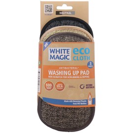 White Magic Eco Cloth Washing Up Pad 3 Pack Neutral