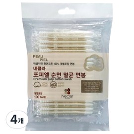 Partner_Reference Necla Popiel pure cotton sterilized swabs (4 packs of 100) / 네클라 포피엘 순면 멸균 면봉 100개입 4개