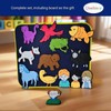 Qimihinoy Felt Story Board Set,Large Animals Felt Stroy Retelling Pieces