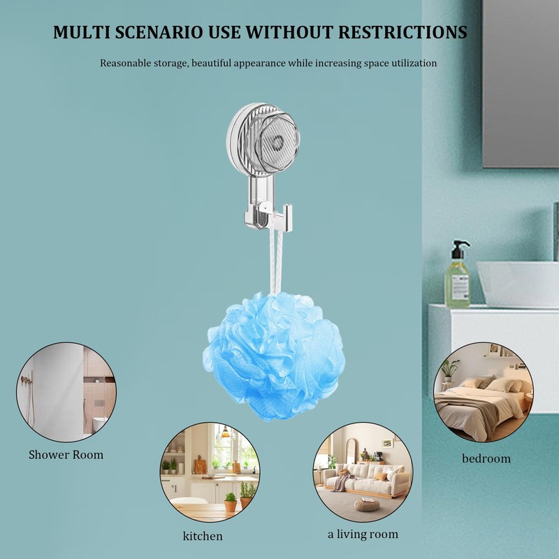 TBRFP Pack of 6 Suction Cup Hooks without Drilling, Suction