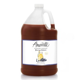 Amoretti - Blueberry Lemonade Beverage Infusion, (10 lbs) - Drink Mix & Water Enhancer with Pump for Flavoring Cocktails, Waters, Teas, Mocktails, and other Beverages, Preservative Free, Gluten Free
