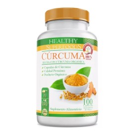 Curcuma Pura Orgánica Premium - 100 Cápsulas, 500mg, Sabor Natural