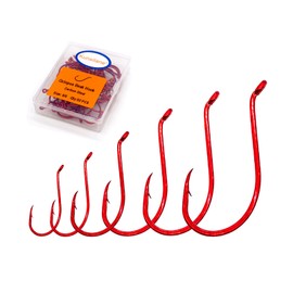 Octopus Beak Hooks Fishing Circle Hooks Offset Ultra Sharp for Freshwater Saltwater-50-Pack-5/0