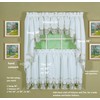Today's Curtain Verona Reverse Embroidery Valance, 14", White/Blue