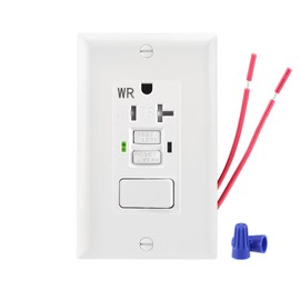 Wengart GFCI Combination Switch,AC120V 20Amp Weather-Resistant and Tamper-Resistant LED Indicator,ETL Listed,Back &Side Wire,White