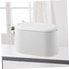STOBOK 1pc Mini Desktop Trash Can Simple Press Cover Waste