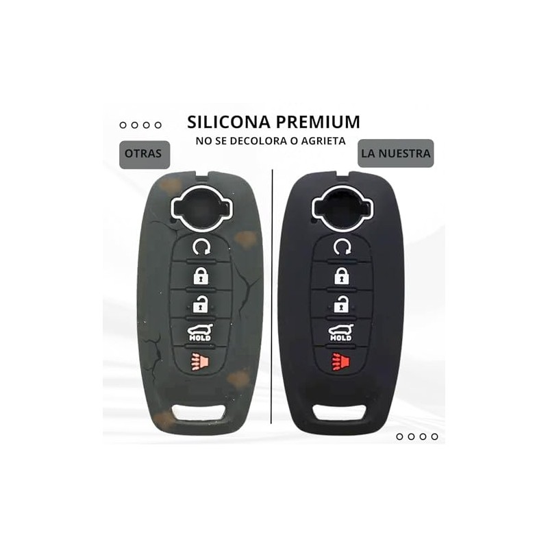 Genérico Funda de Silicona para Llave de Coche Nissan Versa