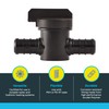 SharkBite 1/2 Inch Poly Crimp Ball Valve, Pack of 2,
