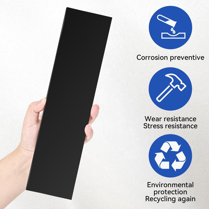HDPE Plastic Block 1/2in Black Plastic Block 12x3In Perfect for