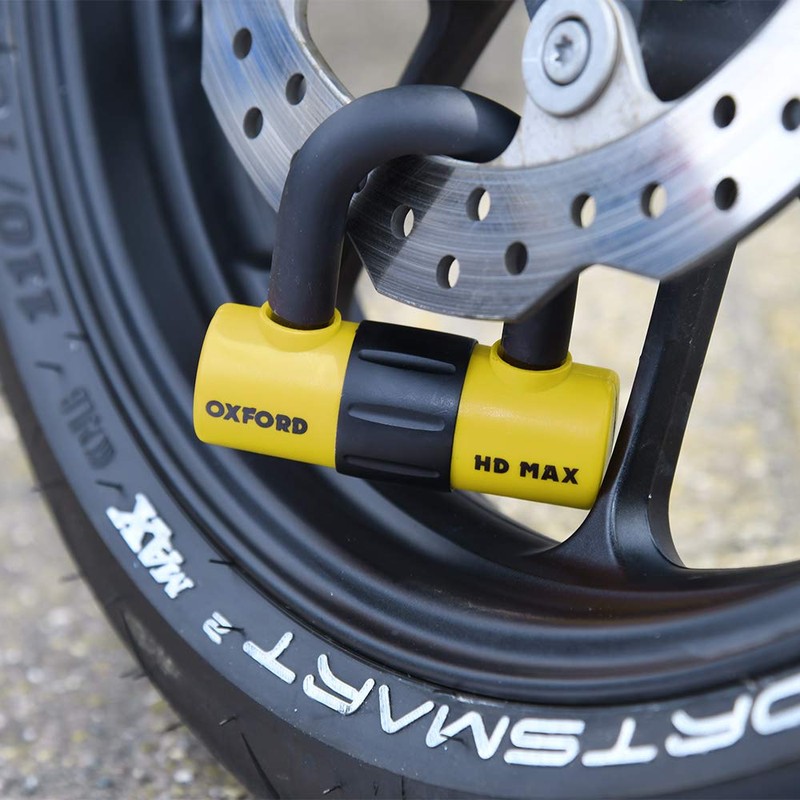 Oxford HD Max Yellow High Security Motorcycle Steel Disc Lock