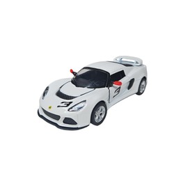 2012 Lotus Exige S, 1:32 Scale Die Cast Model, Openable Doors, Pull-Back Action, White