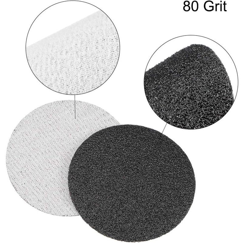 TA-VIGOR 30Pcs 50mm Wet and Dry Sanding Discs, 80 Grit