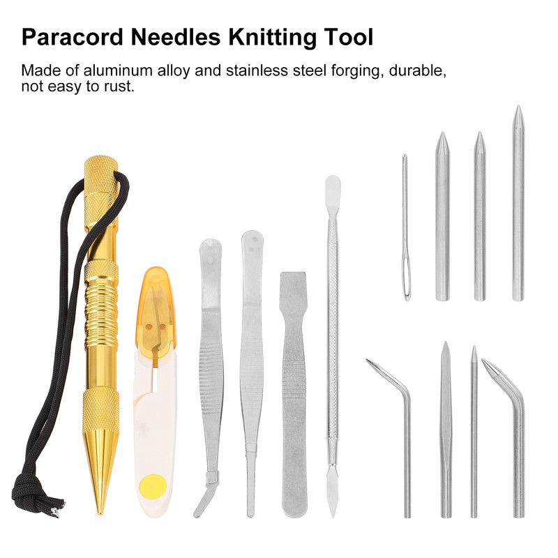 14Pcs/Set Paracord Needles Knitting Tool Paracord Stitching Needles Set Bracelets