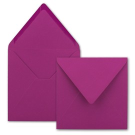 FarbenFroh® Series Square Envelopes Without Window, 15.5 x 15.5 mm Wet sealing for Wedding Cards, Invitations and More