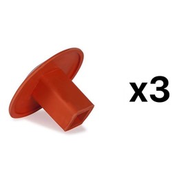 Champion Sports Molded Rubber Baseball/Softball Base Plug, Orange (Pack of 3)