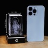 3D Crystal Engrave Virgin Mary Figurine Statue with LED Base