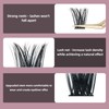 QUEWEL Cluster Lashes 72 Pcs Wide Stem Individual Lashes C/D