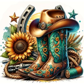 Tiwabb Boots Diamond Art Kits for Adults Beginners,Sunflower Diamond Painting Kits for Adults,5D Full Drill DIY Diamond Dot Gem Art Kit Wall Home Decor Arts Craft 14x14 inch