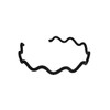 VINGTAINE HK-217-BK Wave Line Velour Headband Thin Simple Autumn Winter