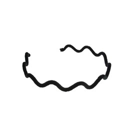 VINGTAINE HK-217-BK Wave Line Velour Headband Thin Simple Autumn Winter Adult Hair Accessory Black