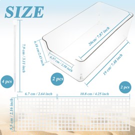 2 Pack Hermit Crab Water Tank, Hermit Crab Cage Accessories with Climbing Ramp Hermit Crab Aquarium Salt Water Pool for Small or Medium Hermit Crab Habitat Home – Transparent (Large)