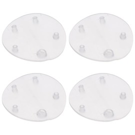 Upluckey Replacement 4Pcs Circular Long Term Use White Sealing Washer Keep Clean TPE Toilet Flapper Seal Toilet Tank