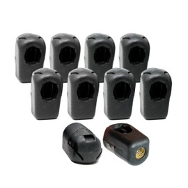 Gas Strut End Fittings for 10mm Ball-Stud (10 Pack) - Large Black M6 Female Thread Brass Insert - Gas Spring Strut Lift Support Sockets RT-60-00008 (10)