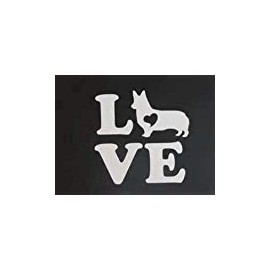 Chase Grace Studio Corgi LovePembroke Welsh Corgi Cardigan Welsh Cogi Vinyl Decal Sticker|White| Cars Trucks SUV Laptops Wall Art||5.5" X 4.5"|CGS173