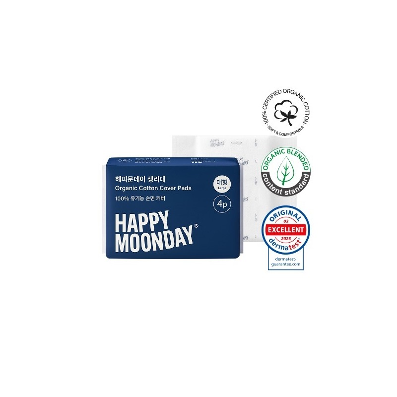 HappyMoonday Organic Cotton Cover Pads - Large 4P