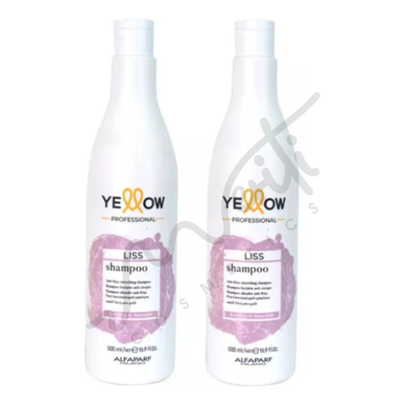 2 Pack Shampoo Liss Yellow, Alisador Y Controla El Frizz