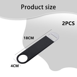 Professional Bottle Opener Dual Version Bottle Openers for 18cm Stainless Steel with Black Coated Handle Ideal for Suitable for Bottled Beverages Birthday Party