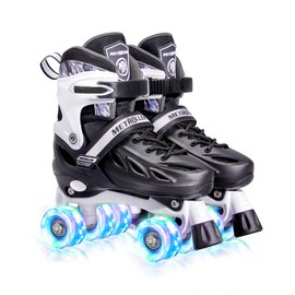 METROLLER Roller Skates for Girls and Boys Teens, Adjustable 4 Sizes for Kids Toddler Rollerskates with Light up Wheels, for Youth Women and Men