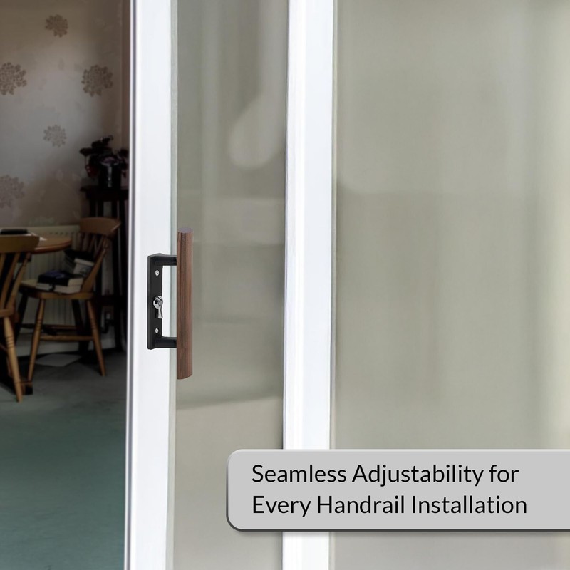 FHC C1241 Keyed 3-1/2" Sliding Door Handle - Acorn Black