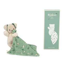 Kaloo - Carré Douceur - Green Dog Soft Toy - Baby Plush - Comforter: 18 x 18 cm - Green - Eco-Friendly Materials - FSC Gift Box - 0 Months +, K226001