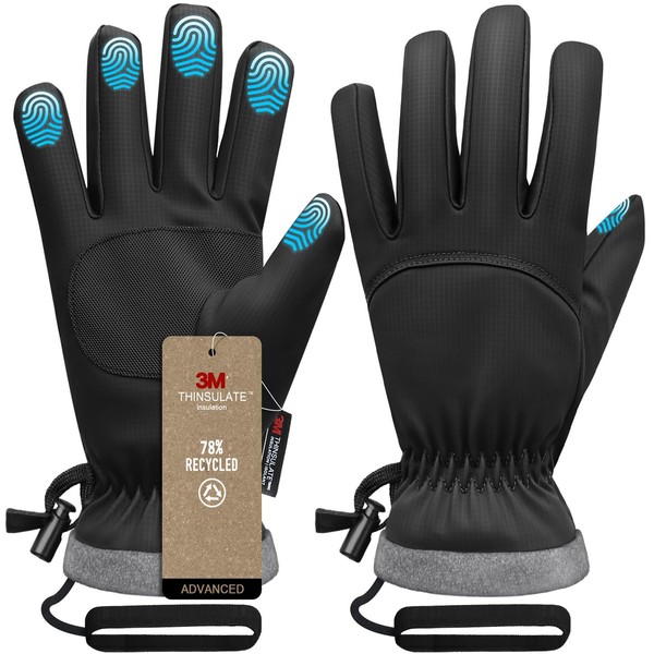 Odtmger Winter Waterproof Ski Gloves for Kids, Men and Women