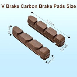 2 pares de pastillas de freno de carbono para ruedas de carbono, zapatas de freno de corcho, adecuadas para uso de llantas de carbono (café)