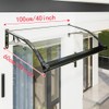 Window Door Awning Canopy UPF 51+, Aluminum Bracket Polycarbonate Board.Front