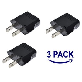European to US Plug Adapter (3 Packs), Australia China Italy Switzerland Europe to US Plug Adapter, Easy to Use Fireproof Safe US Travel Adapter, EU to US Plug Adapter, Outlet Adapter Europe to USA.