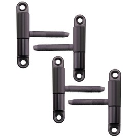 SOTECH Pack of 4 Door Hinges Drilling Tape 15 x 83 mm with Pin M8 x 47 mm Renovation Tape Screw-On Hinge for Interior Doors for Screwing / Drilling (Steel Black)