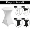 2 Pack Spandex Cocktail Table Covers, 31 x 43 Inch