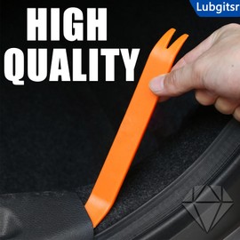 Lubgitsr 12 Pcs Auto Trim Removal Tool, Auto Door Clip Panel Trim Removal Tool Kits Stereo Radio Interior Light Repair Tool Kit for Car Radio Stereo Door Audio Panel Trim, Orange