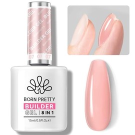 Born Pretty Builder Nail Gel - 8 in 1 Milchig Nude Klar Quick Builder Gel f√ºr N√§gel In a Bottle Aufbaugel f√ºr Geln√§gel Base Top Coat Poly-Nagelgel Verl√§ngerungsgel Verst√§rkungsgel Nagelkleber