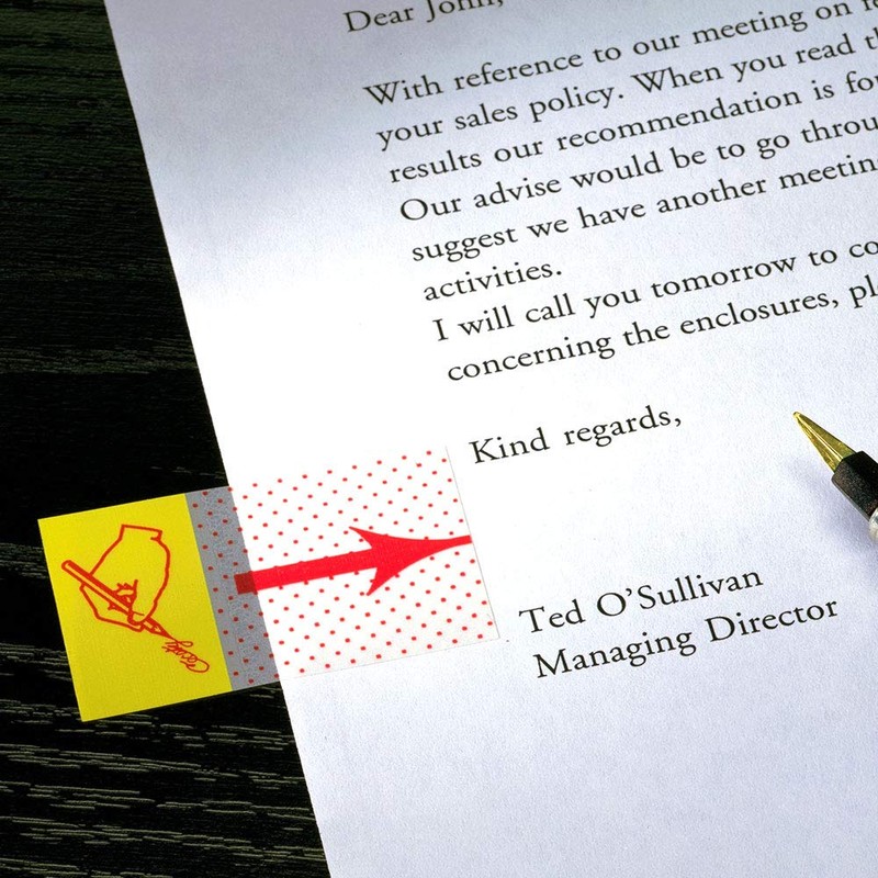 Post-it Message Flags, "Sign Here", 50/Dispenser, 1 Dispenser/Pack, 1 in