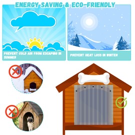 Plastic Door Strips Doggy Door Replacement Flap Plastic Door Curtain Dog House Transparent Door Flap Curtain Strips for DIY Dog or Cat Door, Easy to Cut & Install, 7.9 in x 4.9 ft