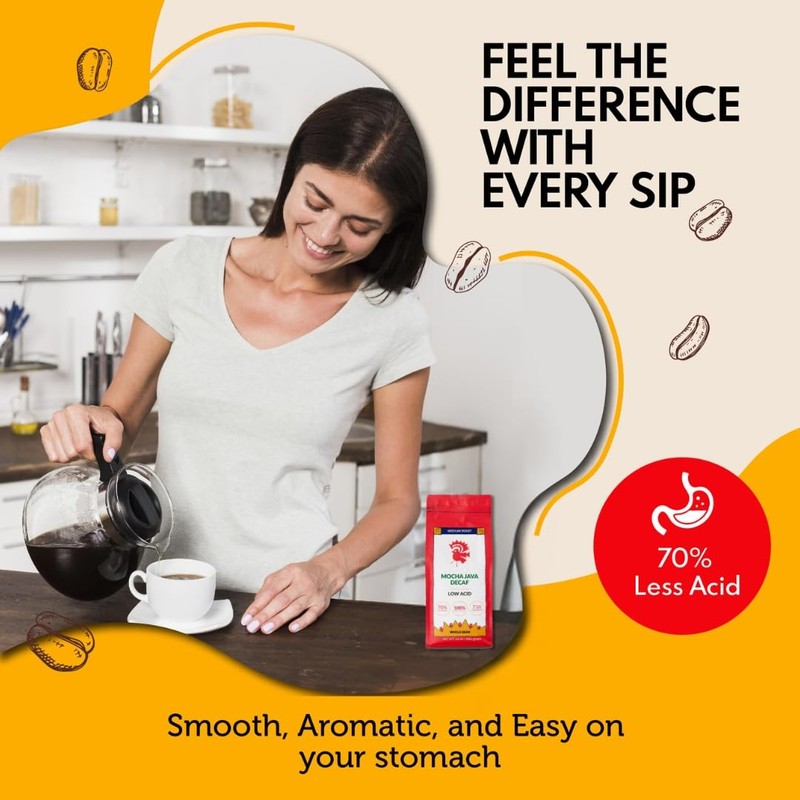 Puroast Low Acid Coffee Decaf Flavored | Decaf Mocha Java