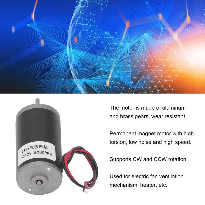 Permanent Magnet Motor DC 12V Reversible CW CCW Large Torsion