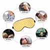 Vnwoalu Bee Honeycombs Sleep Eye Mask Yellow White Abstract Cube
