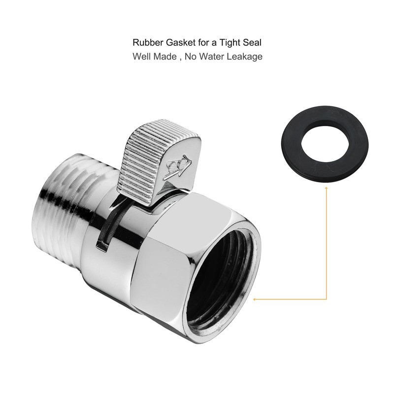 Chrome Water Flow Control Valve, G1/2" Shower Head Flow Control