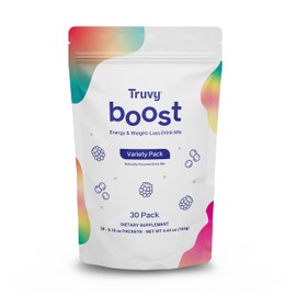 Truvy Boost Drink Variety Pack | 30 Stick Packs | Long-Lasting Energy Drink Mix with S³ Technology | Clean Focus and Vitality Support | Supports Clarity, Endurance and Metabolism