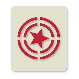 Captain America Shield Face Painting Crafting Card Making Stencil 7cm x 6cm 190micron Washable Mylar